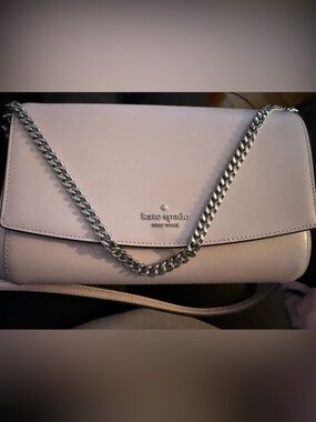 kate spade pale pink chain-strap crossbody